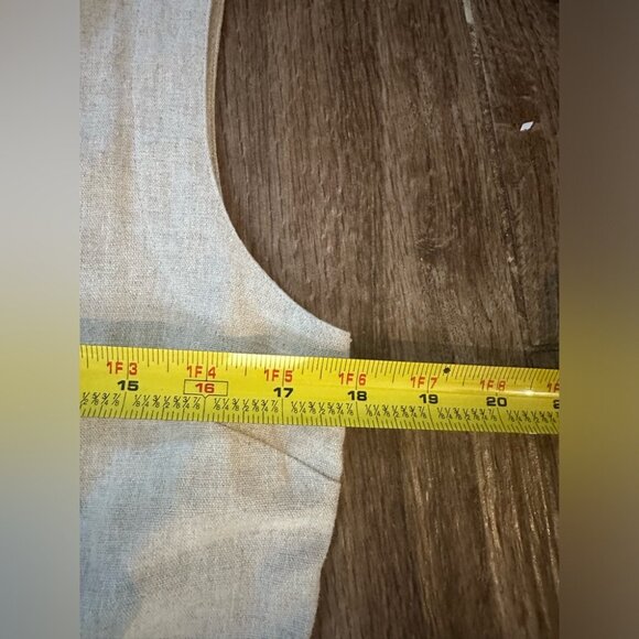 St. John’s Bay Size 8 or Medium linen blend button down sleeveless duster dress - Picture 2 of 8